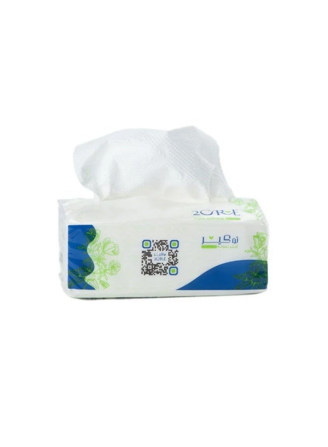 2Care Facial Tissues 200 Sheets Lightly Embossed, 50 Packs - Image 2